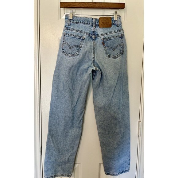 Vintage Levis 550 Jeans Mens 26X28 Orange Tab 90s Relaxed Student Fit Light Wash - Picture 9 of 16
